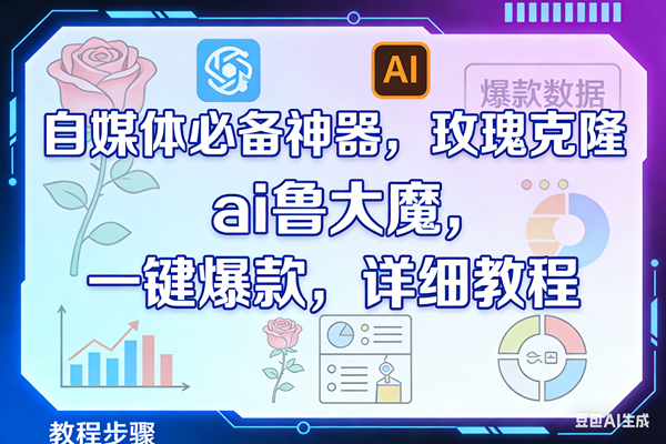 （17861期）玫瑰克隆，ai鲁大魔工具，自媒体必备神器，一键爆款，详细教程。-佳佳云创网