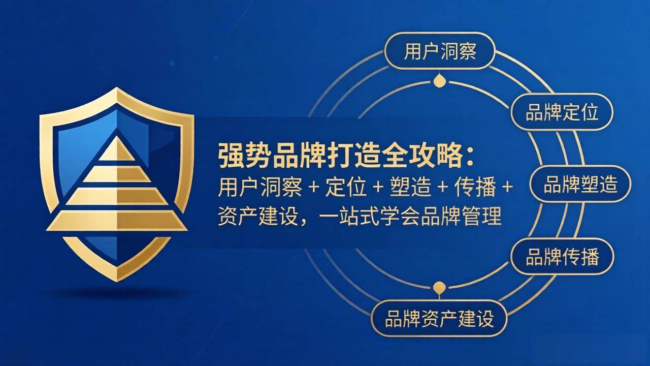 （17889期）强势品牌打造全攻略：用户洞察 + 定位 + 塑造 + 传播 + 资产建设，一站式学会品牌管理-佳佳云创网