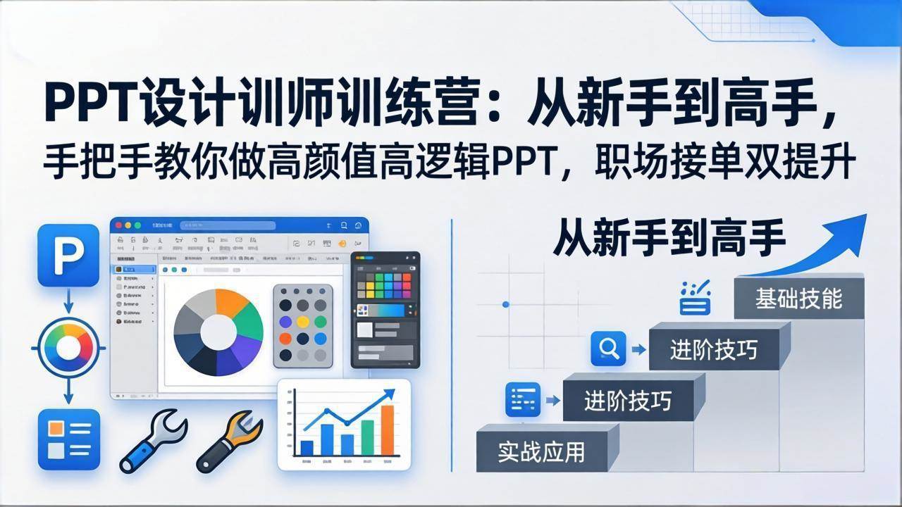 （17886期）PPT设计训师训练营：从新手到高手，手把手教你做高颜值高逻辑PPT，职场接单双提升-佳佳云创网