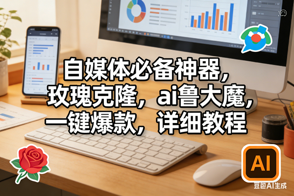 （17886期）玫瑰克隆软件，ai鲁大魔工具，自媒体必备神器，一键爆款，详细教程。-佳佳云创网