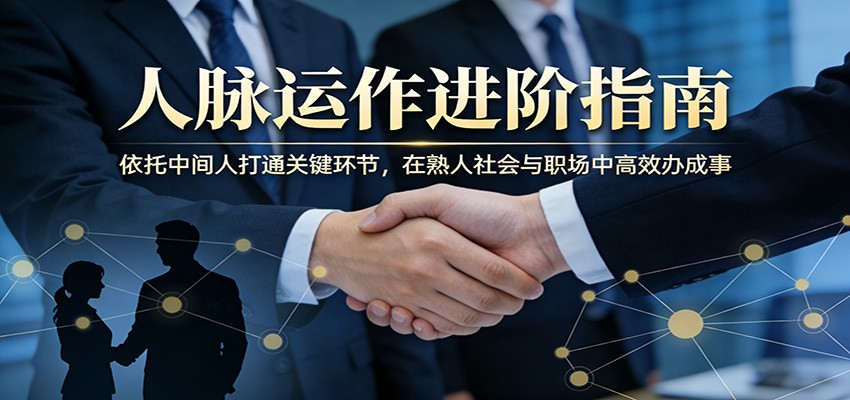 付费文章：人脉运作进阶指南，依托中间人打通关键环节，在熟人社会与职场中高效办成事-佳佳云创网