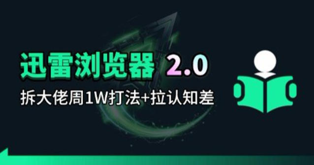 迅雷浏览器项目2.0_拆个大佬周1W的打法-佳佳云创网