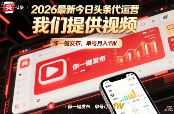 今日头条躺賺模式，你9我1，操作简单，一键发布，单机日入数百，长期合作【揭秘】-佳佳云创网