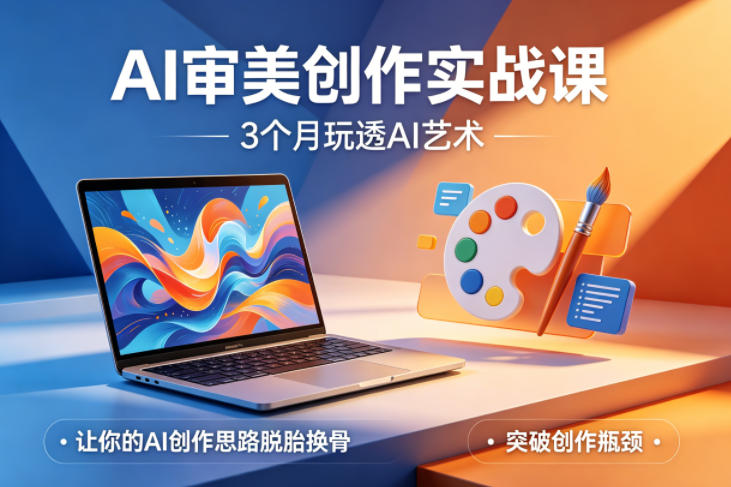 AI审美创作实战课，3个月玩透AI艺术，让你的AI创作思路脱胎换骨，突破创作瓶颈-佳佳云创网