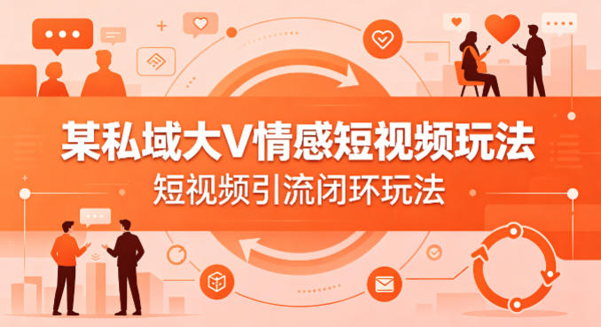某私域大V情感短视频玩法，短视频引流闭环玩法-佳佳云创网