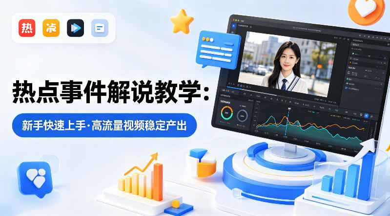 某大V的热点事件解说教学，新手也能快速上手，稳定产出高流量解说视频-佳佳云创网