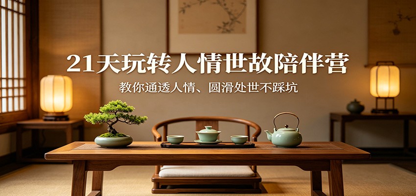 21天玩转人情世故陪伴营：教你通透人情、圆滑处世不踩坑-佳佳云创网