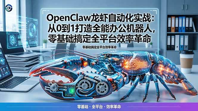 （17996期）OpenClaw龙虾自动化实战：从0到1打造全能办公机器人，零基础搞定全平台效率革命-佳佳云创网