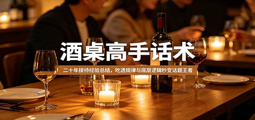 酒桌高手话术：二十年接待经验总结，吃透规律与底层逻辑秒变话题王者-佳佳云创网