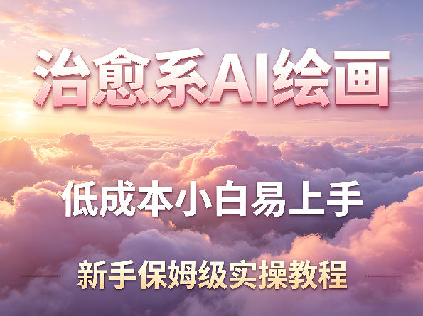 治愈系AI绘画提示词项目，低成本小白易上手，每天10分钟，新手保姆级实操教程-佳佳云创网