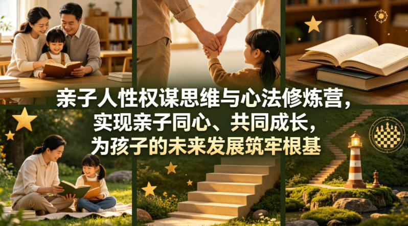 亲子人性权谋思维与心法修炼营，实现亲子同心、共同成长，为孩子的未来发展筑牢根基【音频】-佳佳云创网