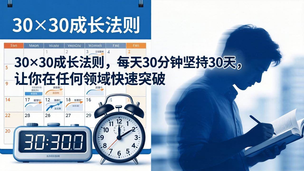 （18057期）付费文章：30×30成长法则，每天30分钟坚持30天，让你在任何领域快速突破-佳佳云创网