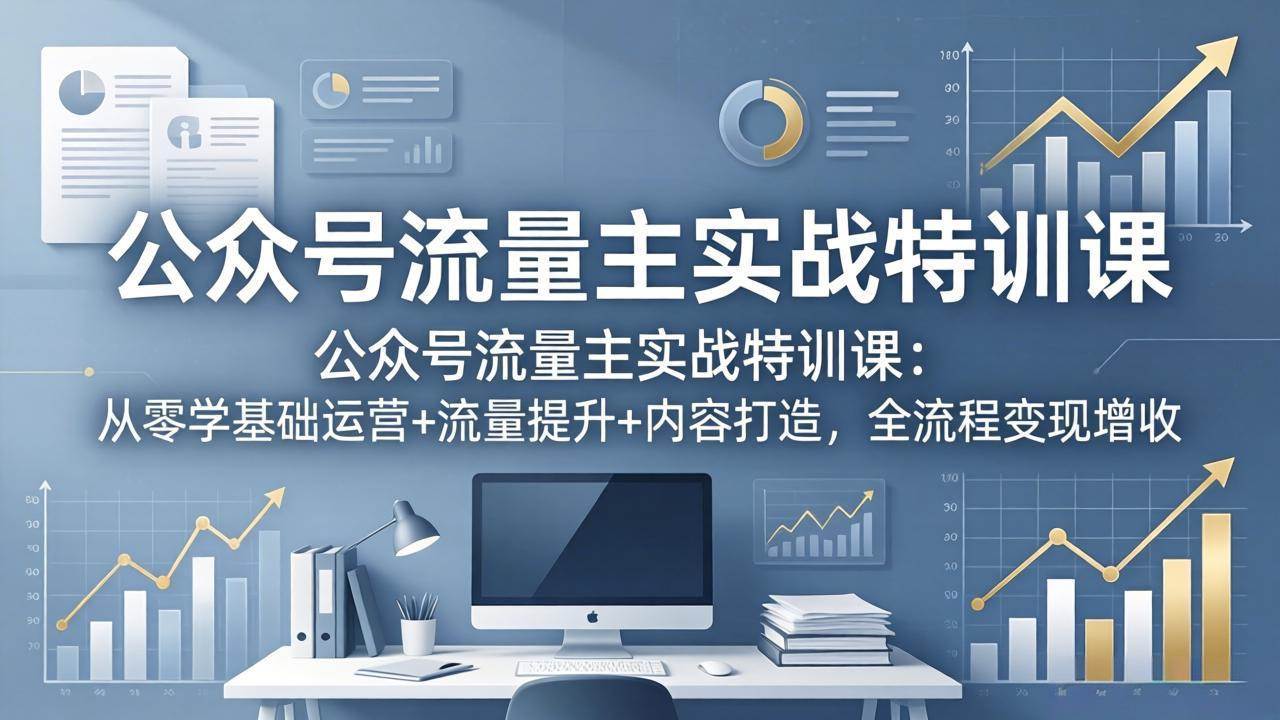 （18072期）公众号流量主实战特训课：从零学基础运营+流量提升+内容打造，全流程变现增收-佳佳云创网