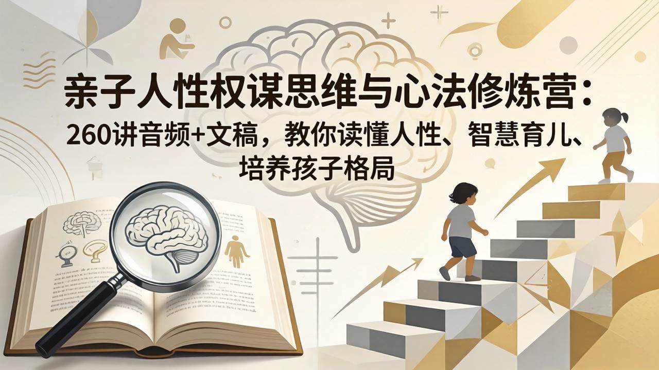 （18076期）亲子人性权谋思维与心法修炼营：260讲音频+文稿，教你读懂人性、智慧育儿、培养孩子格局-佳佳云创网