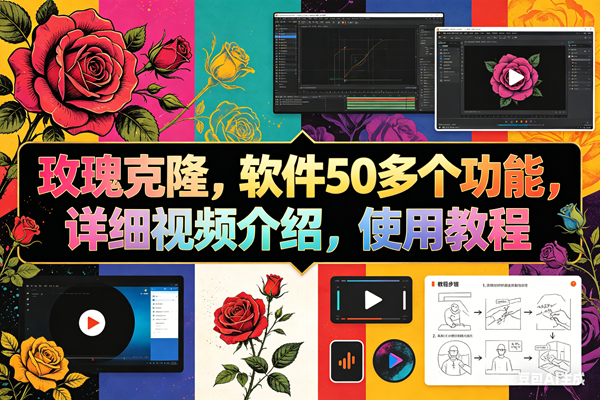 （18093期）玫瑰克隆工具，ai智能体软件，自媒体神器，一键爆款，60多个功能详细教程-佳佳云创网