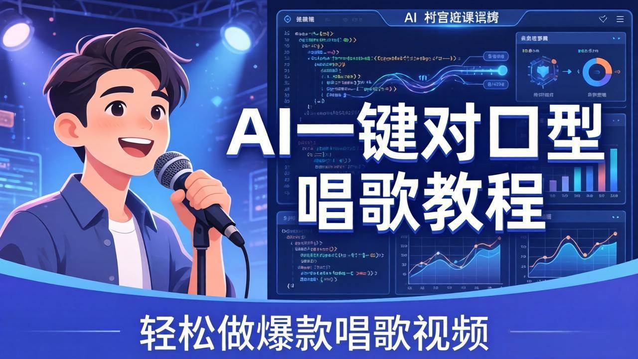 （18118期） AI一键对口型唱歌教程：零基础也能学，素材准备+模型训练+音色转换，轻松做爆款唱歌视频-佳佳云创网