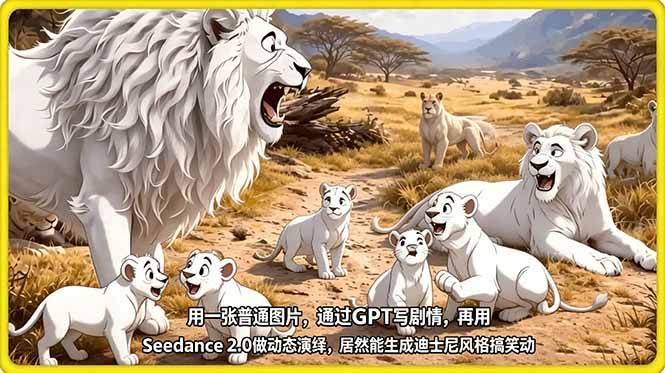 （18137期）用一张普通图片，通过GPT写剧情，再用Seedance 2.0做动态演绎，居然能生成迪士尼风格搞笑动画-佳佳云创网
