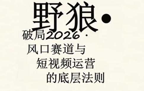 野狼团队·多平台实操运营课，覆盖AI口播、服装、好物、漫剪等热门玩法（更新4月）-佳佳云创网