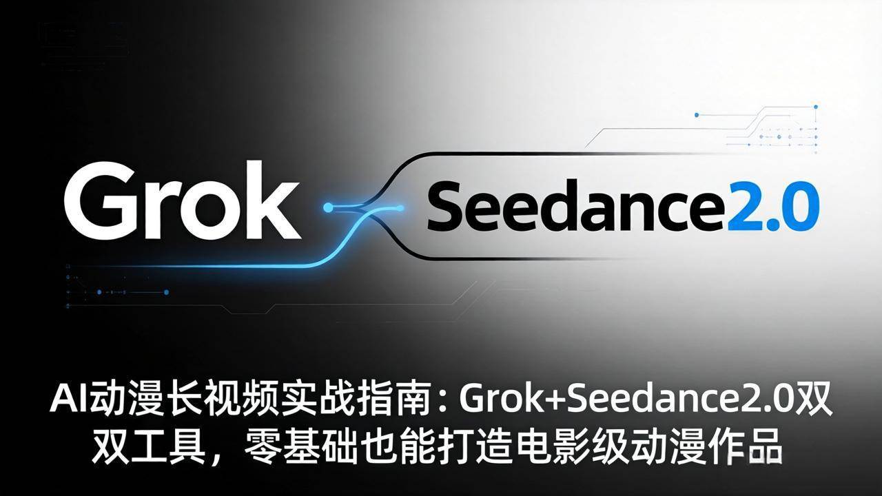 （18153期）AI动漫长视频实战指南：Grok+Seedance2.0双工具，零基础也能打造电影级动漫作品-佳佳云创网