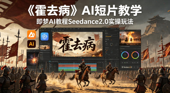 《霍去病》AI短片教学，即梦AI教程Seedance2.0实操玩法-佳佳云创网