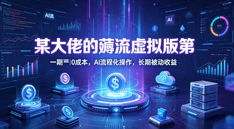 某大佬的薅流虚拟版第一期丨0成本，AI流程化操作，长期被动收益-佳佳云创网