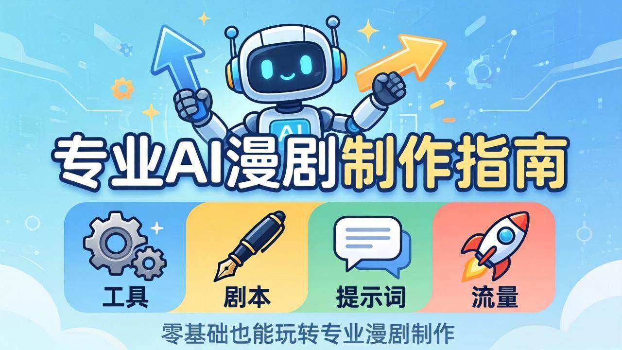 （18190期）专业AI漫剧制作指南：工具+剧本+提示词+流量全流程，零基础也能玩转专业漫剧制作-佳佳云创网