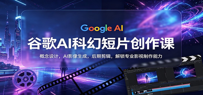谷歌AI科幻短片创作课：概念设计，AI影像生成，后期剪辑，解锁专业影视制作能力-佳佳云创网