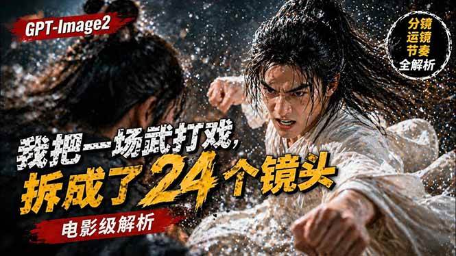 （18212期）用GPT-Image2，把一段武打对决拆成24个连续镜头，从人物建立、动作衔接、运镜节奏，到情绪爆发-佳佳云创网