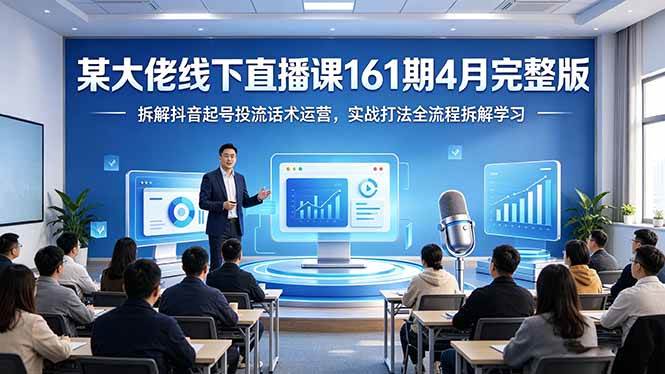 （18209期）某大佬线下直播课161期4月完整版，拆解抖音起号投流话术运营，实战打法全流程拆解学习-佳佳云创网