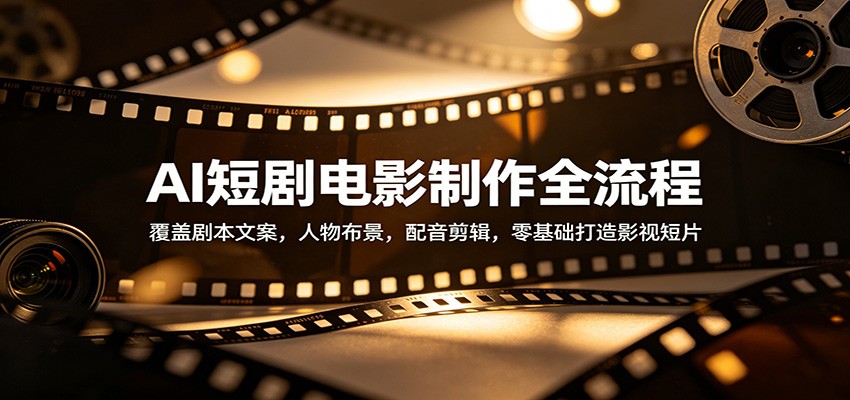 AI短剧电影制作全流程：覆盖剧本文案，人物布景，配音剪辑，零基础打造影视短片-佳佳云创网