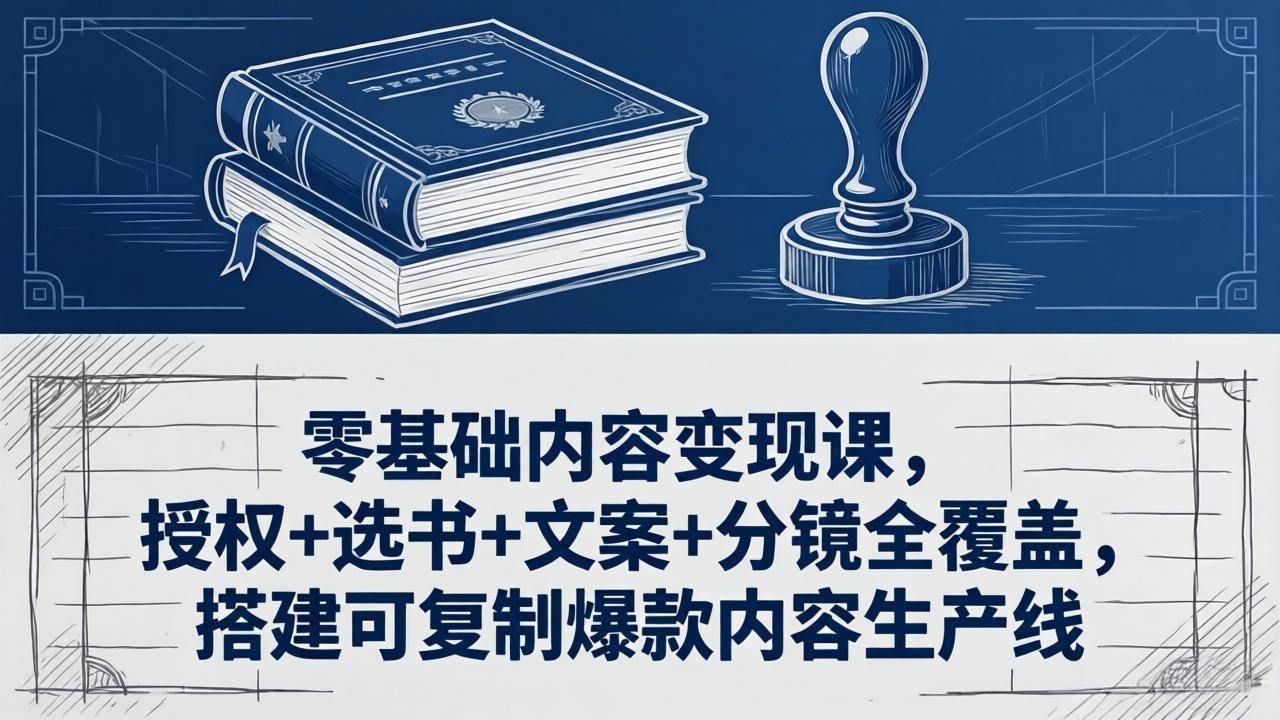 （18243期）零基础内容变现课，授权+选书+文案+分镜全覆盖，搭建可复制爆款内容生产线-佳佳云创网