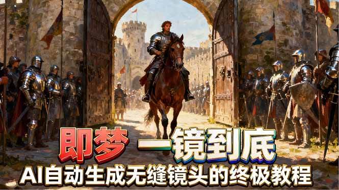 （18241期）即梦AI一镜到底终极教程，智能补帧+运镜技巧，AI自动生成无缝丝滑长镜头高效出片-佳佳云创网