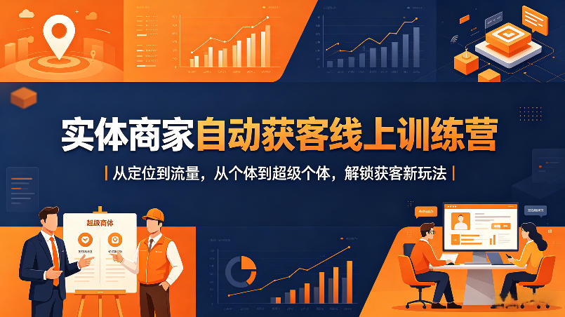实体商家自动获客线上训练营｜从定位到流量，从个体到超级个体，解锁获客新玩法-佳佳云创网