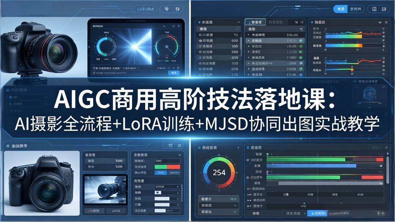（18254期）AIGC商用高阶技法落地课：AI摄影全流程+LoRA训练+MJSD协同出图实战教学-佳佳云创网
