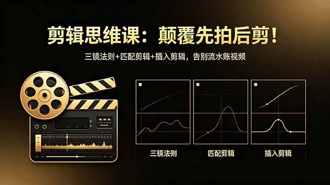 （18285期）剪辑思维课：颠覆先拍后剪！三镜法则+匹配剪辑+插入剪辑，告别流水账视频-佳佳云创网