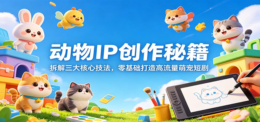 动物IP创作秘籍：拆解三大核心技法，零基础打造高流量萌宠短剧-佳佳云创网