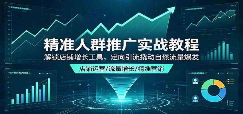 精准人群推广实战教程：解锁店铺增长工具，定向引流撬动自然流量爆发-佳佳云创网