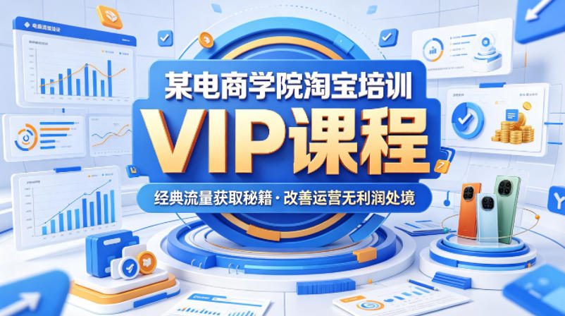 某电商学院淘宝培训VIP课程，各种经典有用的流量获取秘籍，改善运营产品没利润的处境（2026年5月）-佳佳云创网
