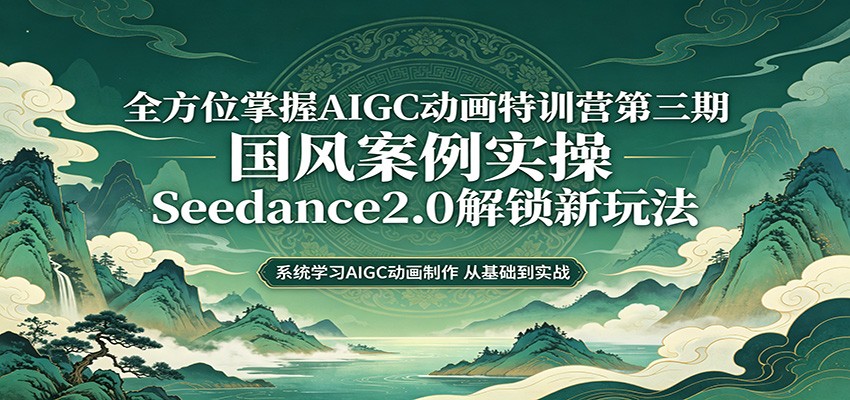 零基础AIGC动画精通第三期：国风案例实操，Seedance2.0解锁新玩法-佳佳云创网