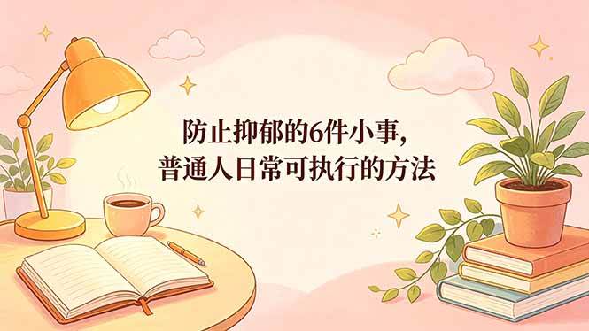 （18385期）付费文章：防止抑郁的6件小事，普通人日常可执行的方法-佳佳云创网