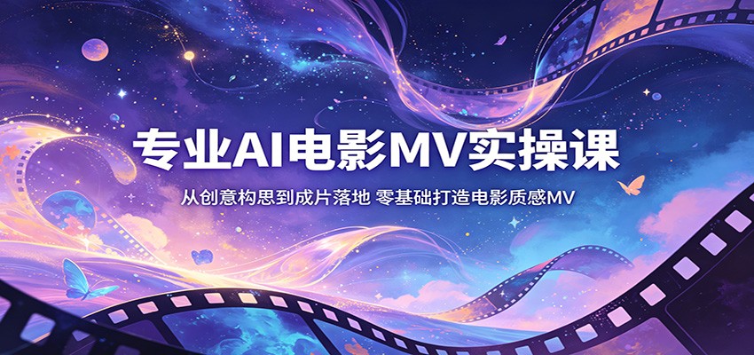 专业AI电影MV实操课：从创意构思到成片落地，零基础打造电影质感MV-佳佳云创网