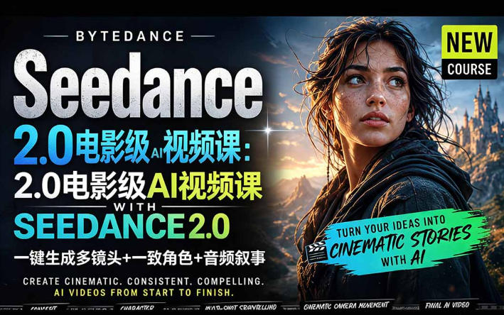 字节跳动的Seedance 2.0 AI电影视频生成制作教程，一键生成多镜头+一致角色+音频叙事-中英字幕-佳佳云创网