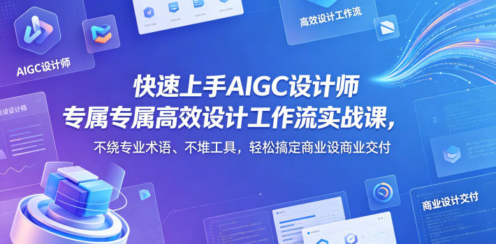 快速上手AIGC设计师专属高效设计工作流实战课，不绕专业术语、不堆工具，轻松搞定商业设计交付-佳佳云创网