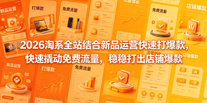 2026淘系全站结合新品运营快速打爆款，快速撬动免费流量，稳稳打出店铺爆款（更新5月12日）-佳佳云创网