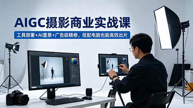 （18434期）AIGC 摄影商业实战课，工具部署+AI置景+广告级精修，低配电脑也能高效出片-佳佳云创网