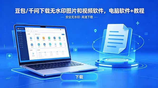 （18456期）豆包/千问下载无水印图片和视频软件，电脑软件+教程-佳佳云创网