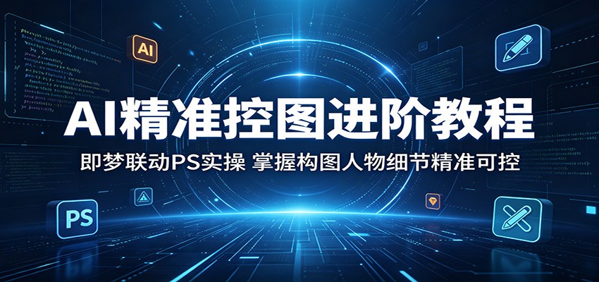 AI精准控图进阶教程：即梦联动PS实操，掌握构图人物细节精准可控-佳佳云创网