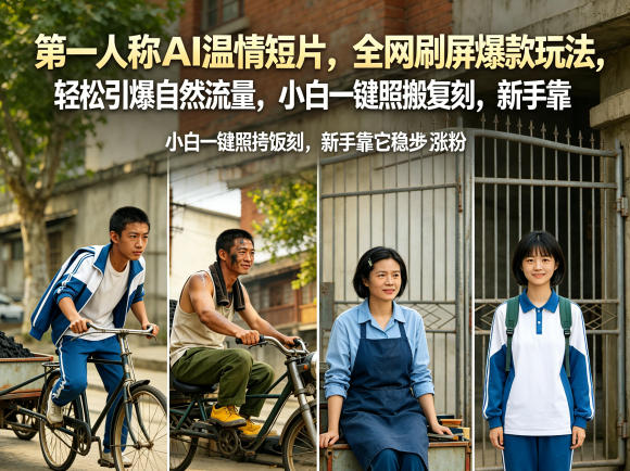 第一人称AI温情短片，全网刷屏爆款玩法，轻松引爆自然流量，小白一键照搬复刻，新手靠它稳步涨粉-佳佳云创网