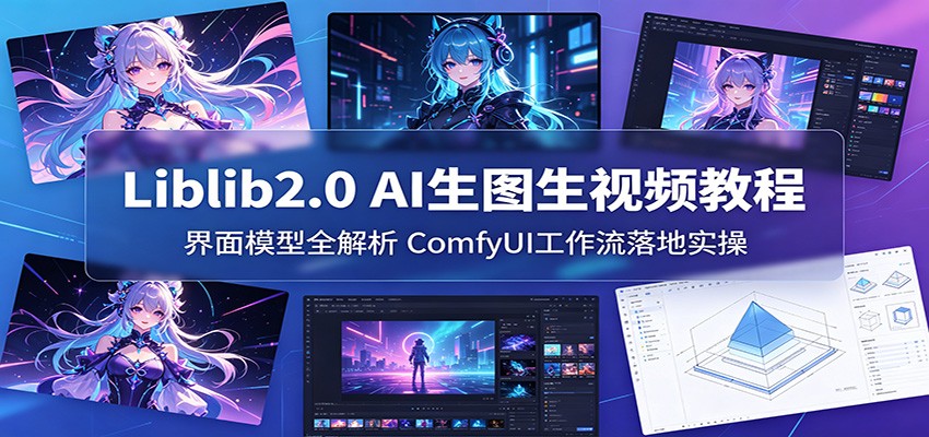 Liblib2.0 AI生图生视频教程：界面模型全解析，ComfyUI工作流落地实操-佳佳云创网