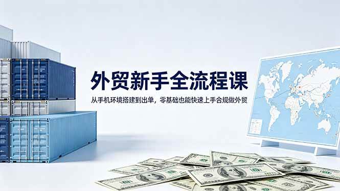 （18481期）外贸新手全流程课：从手机环境搭建到出单，零基础也能快速上手合规做外贸-佳佳云创网